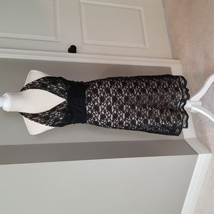 White Blaxk House Lace Halter Dress Size 2 - worn once